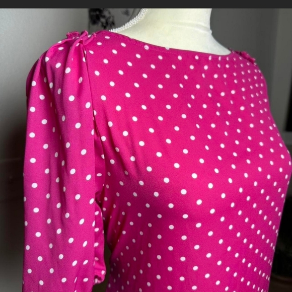 NWT ANN TAYLOR WHITE DOT MEDIA TOP - Picture 2 of 5